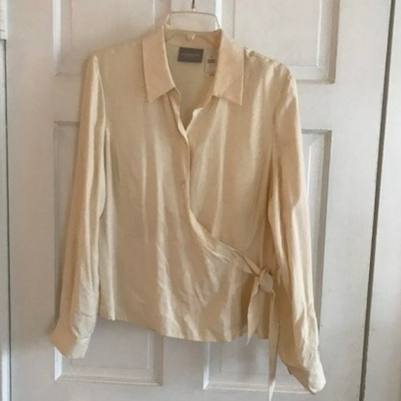 Liz Claiborne Cream Blouse - Picture 1 of 7